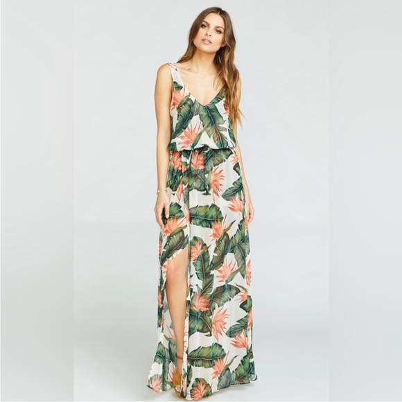 Show Me Your Mumu Kendall Maxi Dress Paradise Found Bridesmaid Dress XS - Picture 1 of 13